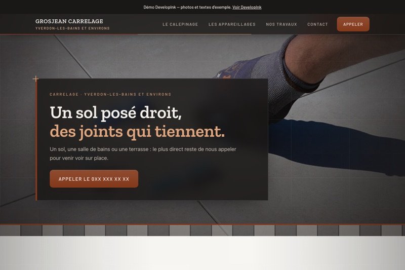 Aperçu du site d'exemple — Carrelage