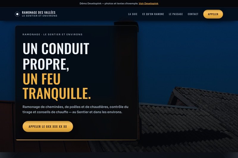 Aperçu du site d'exemple — Ramonage