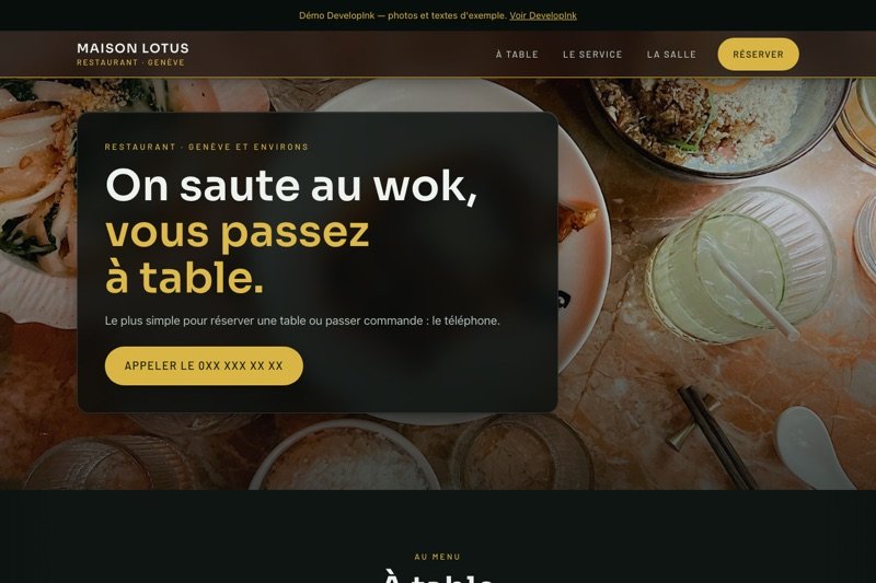 Aperçu du site d'exemple — Asiatique