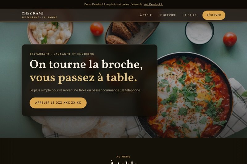 Aperçu du site d'exemple — Oriental